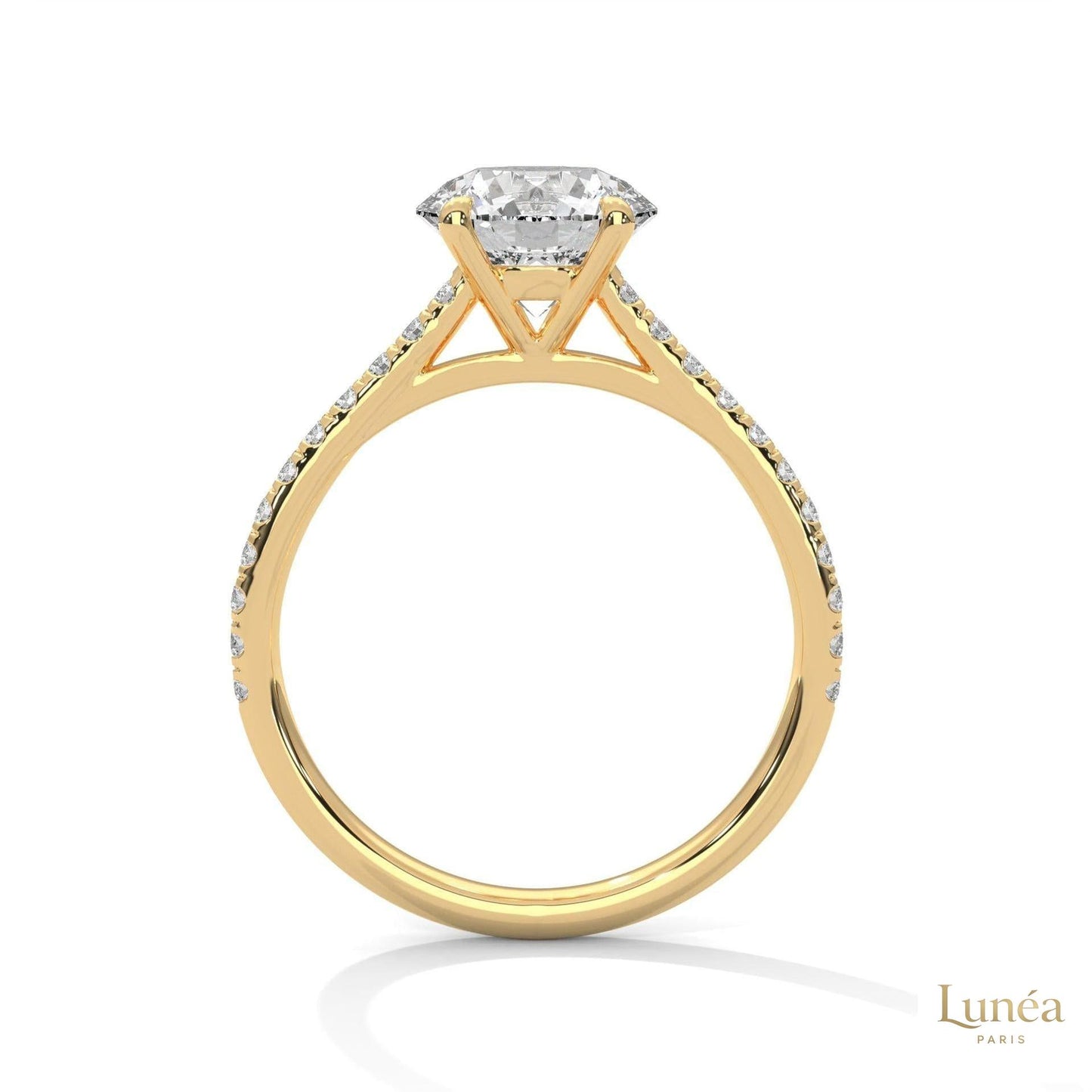 2.25 Ct. Round Lab Diamond Pavé Ring