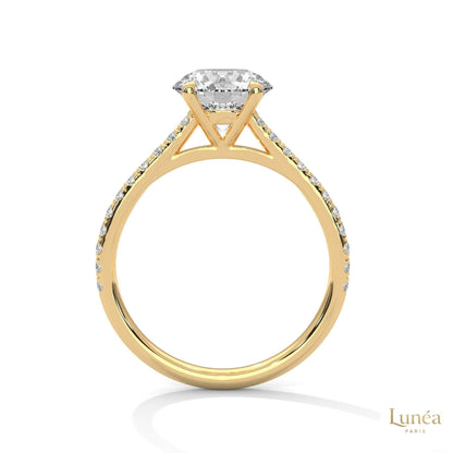 2.25 Ct. Round Lab Diamond Pavé Ring