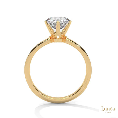 2.25 Ct. Six-Prong Pavé Diamond Ring