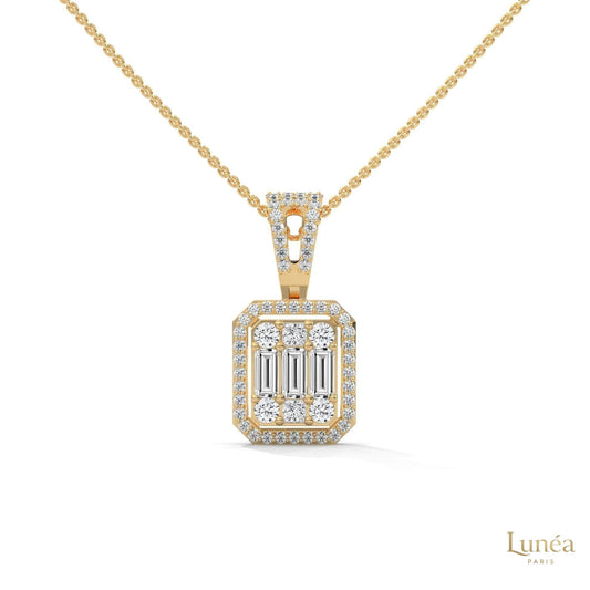 2.3 CT. Baguette & Round Diamond Pendant