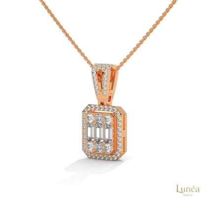2.3 CT. Baguette & Round Diamond Pendant
