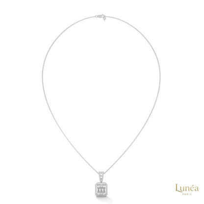 2.3 CT. Baguette & Round Diamond Pendant