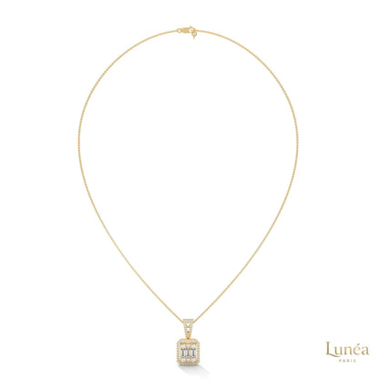 2.3 CT. Baguette & Round Diamond Pendant
