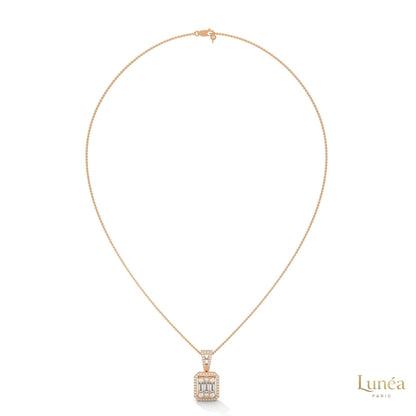 2.3 CT. Baguette & Round Diamond Pendant