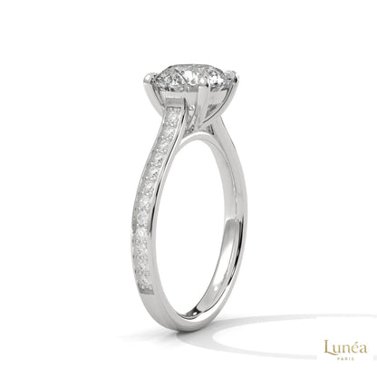 2.30 Ct. Cathedral Pavé Lab Diamond Ring