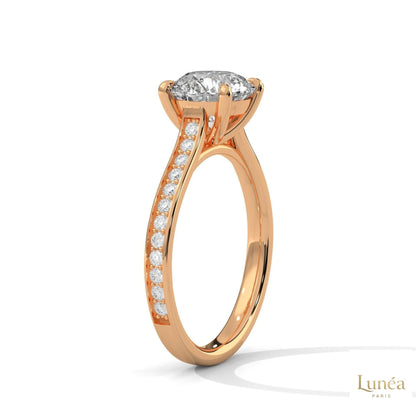 2.30 Ct. Cathedral Pavé Lab Diamond Ring