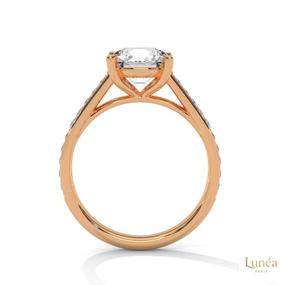 2.30 Ct. Pavé Lab Diamond Engagement Ring