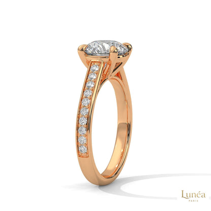 2.30 Ct. Pavé Lab Diamond Engagement Ring