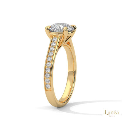 2.30 Ct. Pavé Lab Diamond Engagement Ring