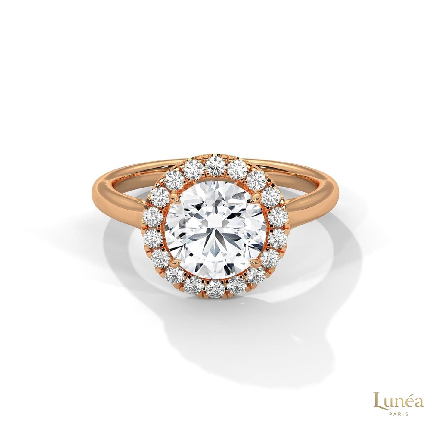 2.35 Ct. Halo Lab Diamond Engagement Ring