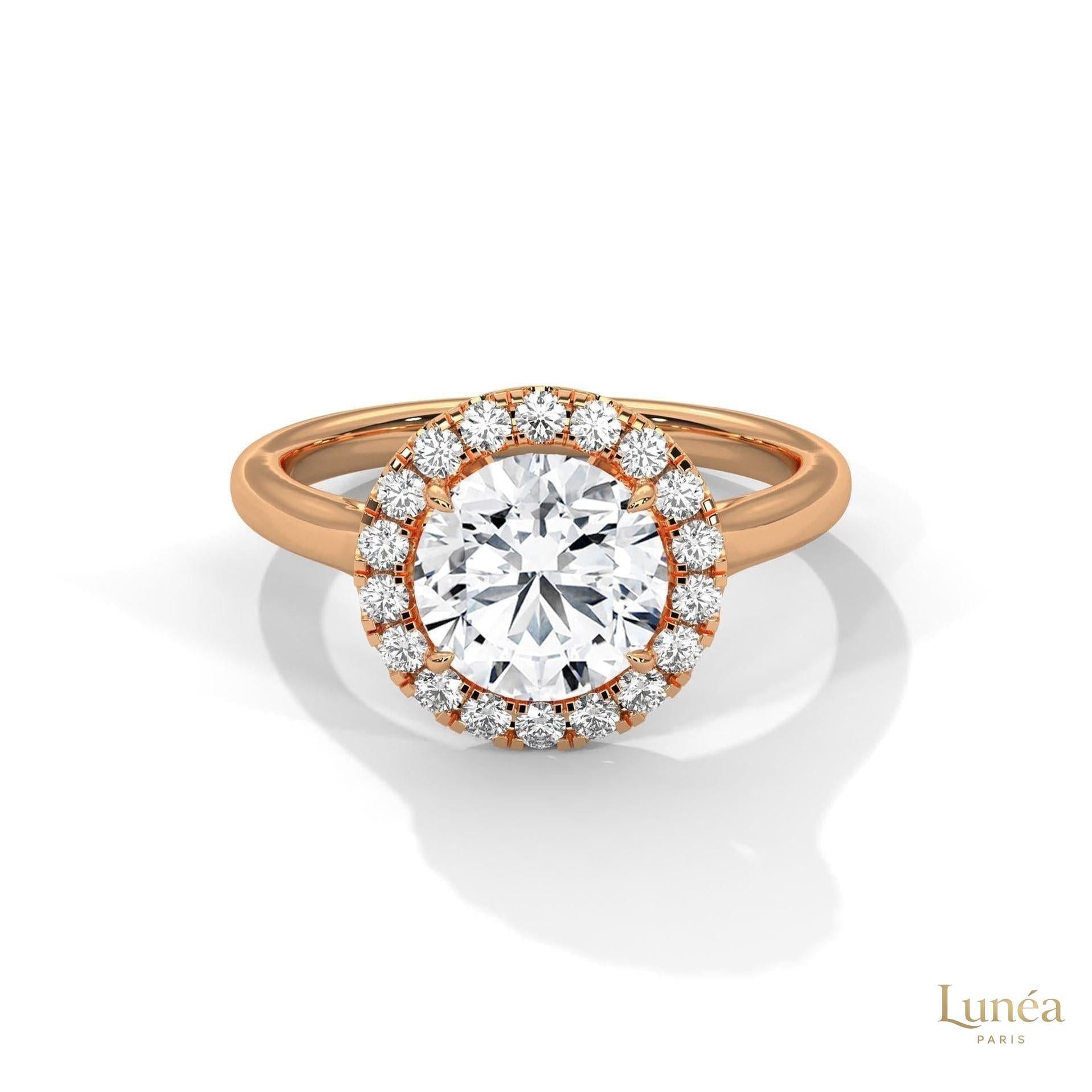 2.35 Ct. Halo Lab Diamond Engagement Ring