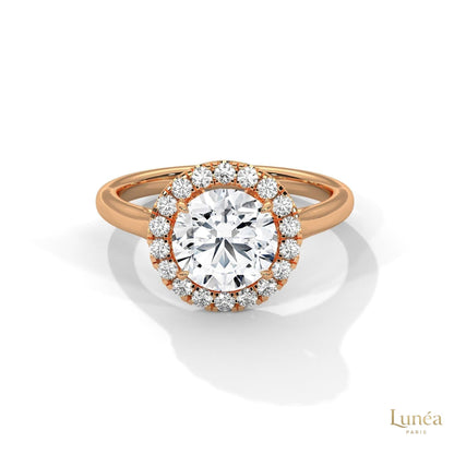 2.35 Ct. Halo Lab Diamond Engagement Ring