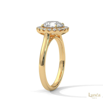 2.35 Ct. Halo Lab Diamond Engagement Ring