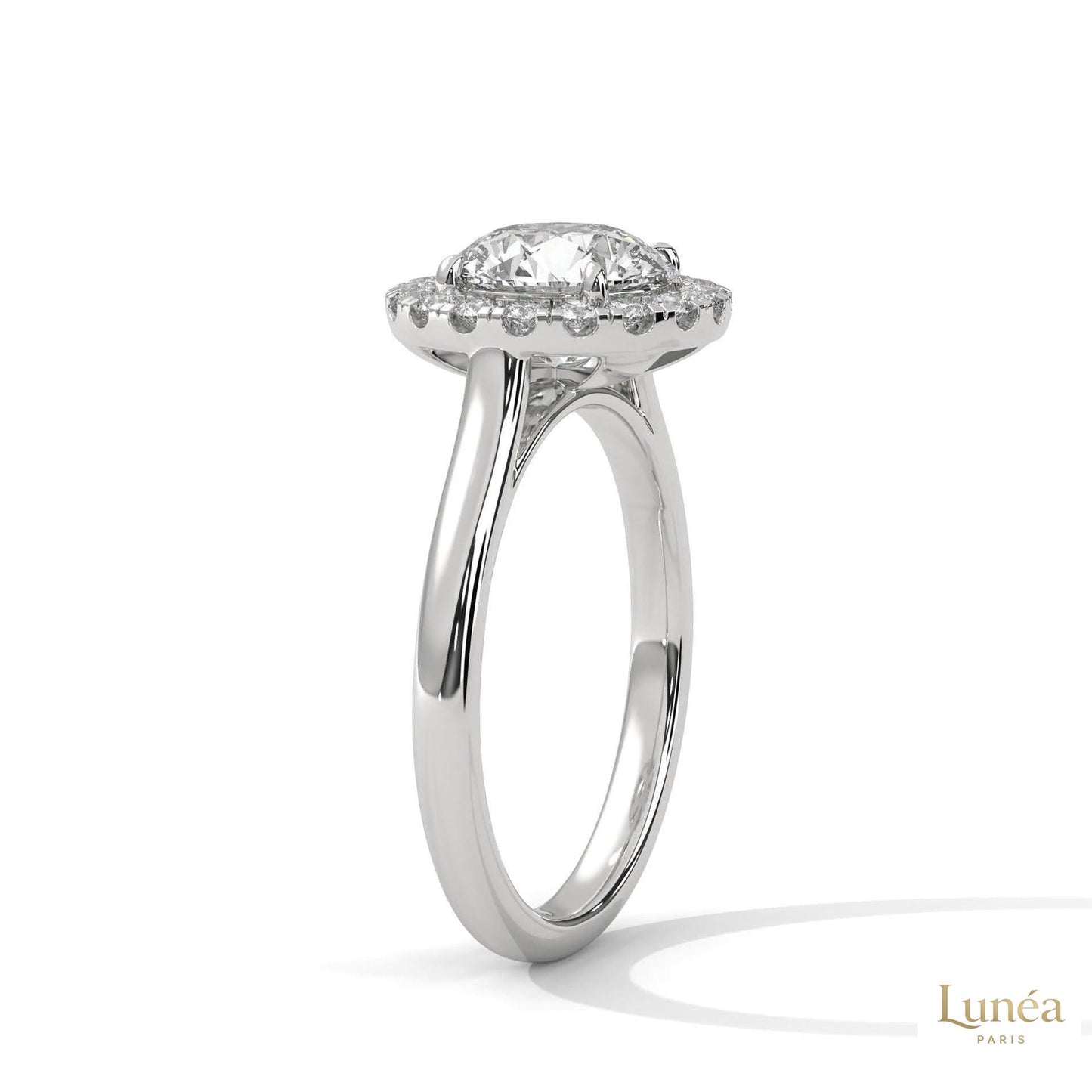 2.35 Ct. Halo Lab Diamond Engagement Ring