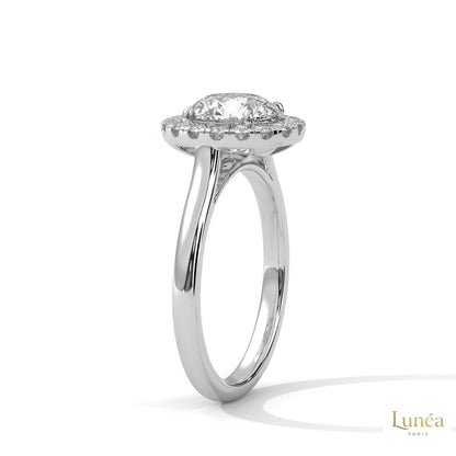2.35 Ct. Halo Lab Diamond Engagement Ring