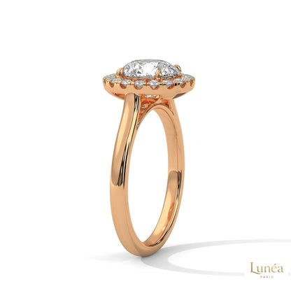 2.35 Ct. Halo Lab Diamond Engagement Ring