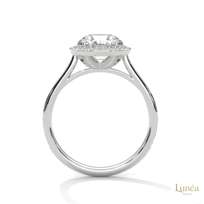 2.35 Ct. Round Halo Lab Diamond Engagement Ring