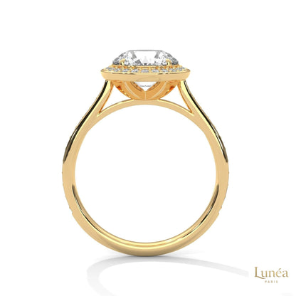 2.35 Ct. Round Halo Lab Diamond Engagement Ring