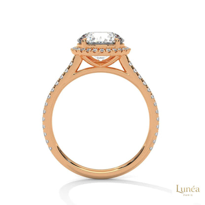 2.35 Ct. Round Halo Lab Diamond Engagement Ring