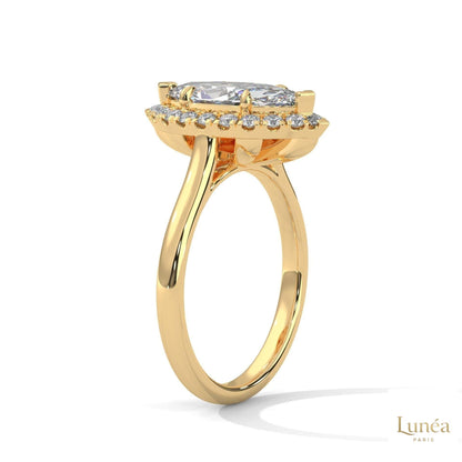 2.40 Ct. Marquise Halo Diamond Ring