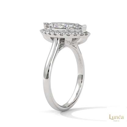 2.40 Ct. Marquise Halo Diamond Ring