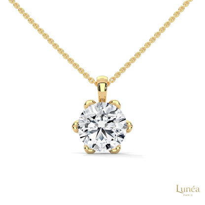2.45 CT. 6-Prong Round Lab Diamond Pendant