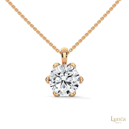 2.45 CT. 6-Prong Round Lab Diamond Pendant