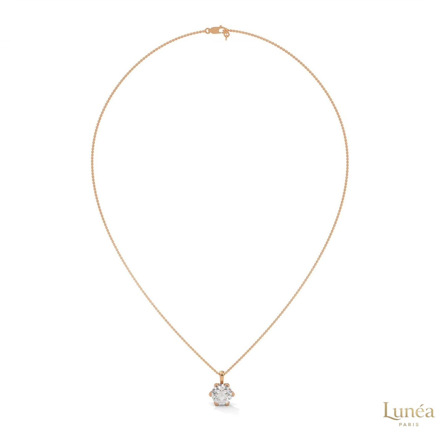 2.45 CT. 6-Prong Round Lab Diamond Pendant