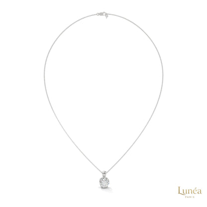 2.45 CT. Lab Diamond Bezel Solitaire Pendant