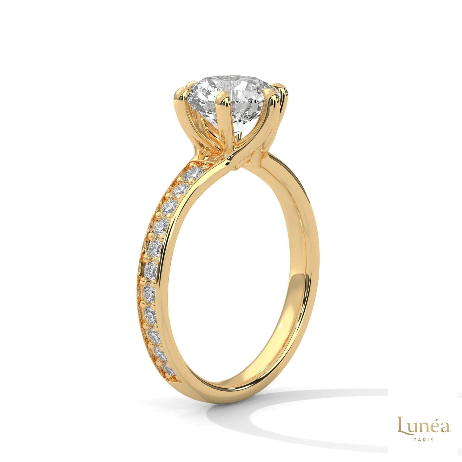 2.45 Ct. Round Lab Diamond Engagement Ring