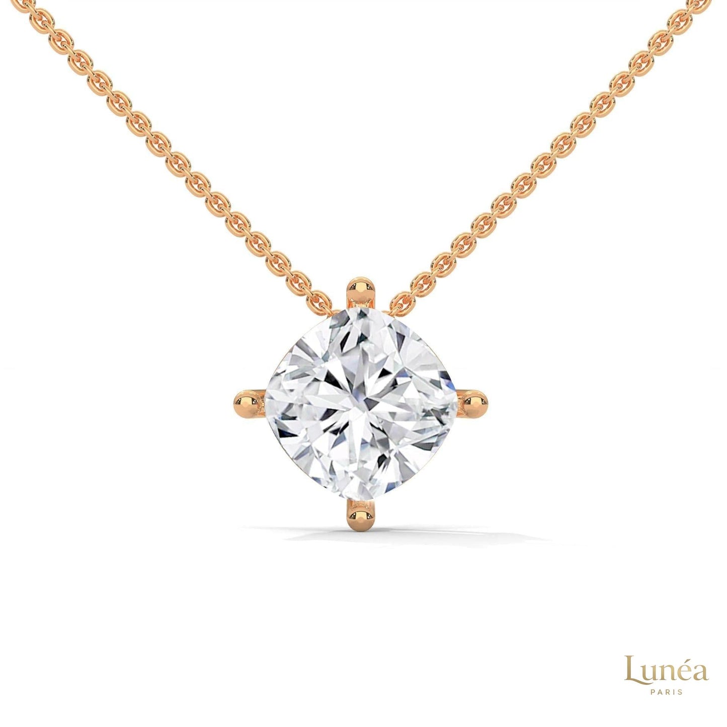 2.5 CT. Cushion Lab Diamond Pendant