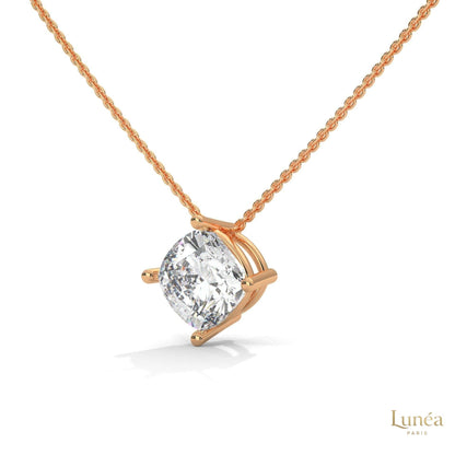 2.5 CT. Cushion Lab Diamond Pendant