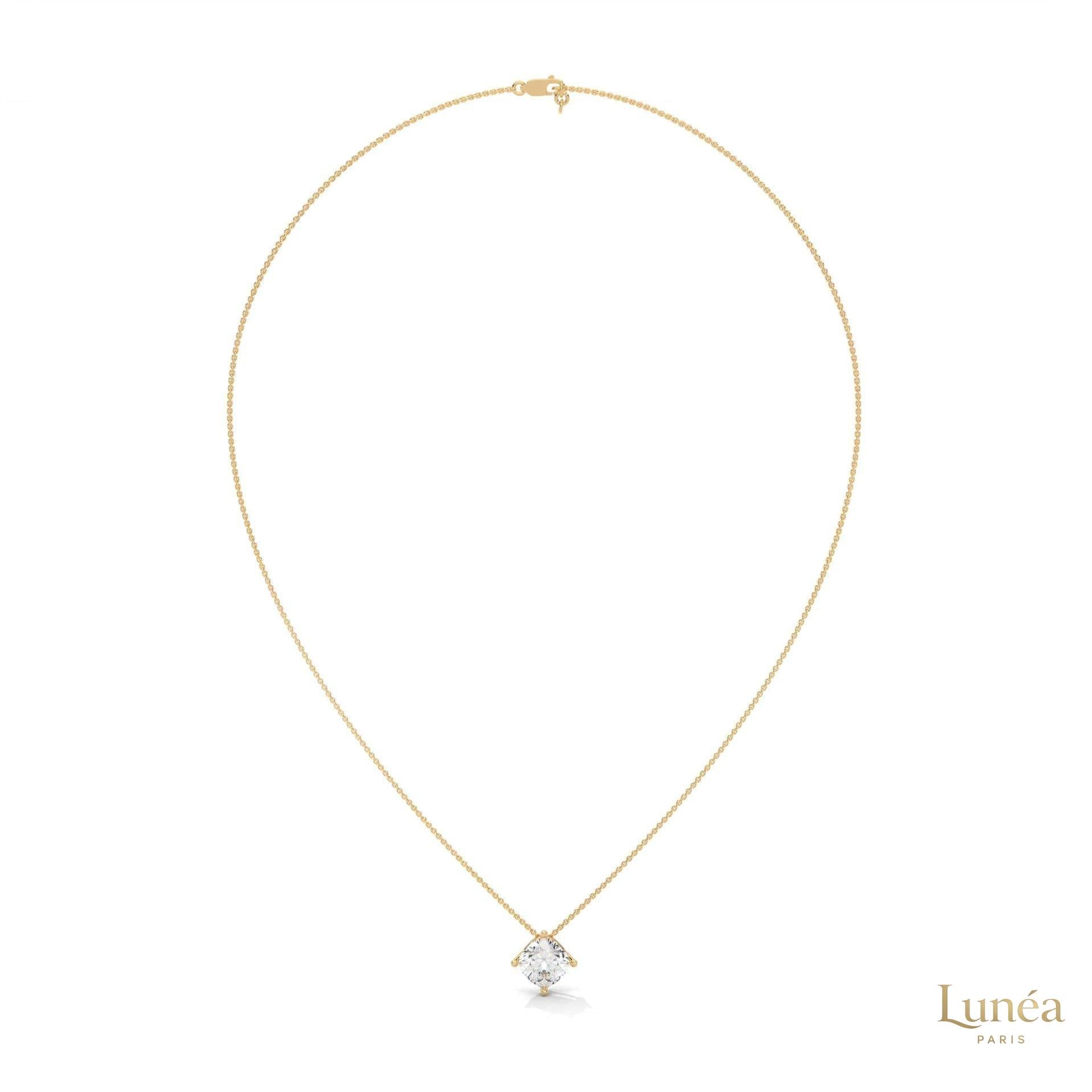2.5 CT. Cushion Lab Diamond Pendant