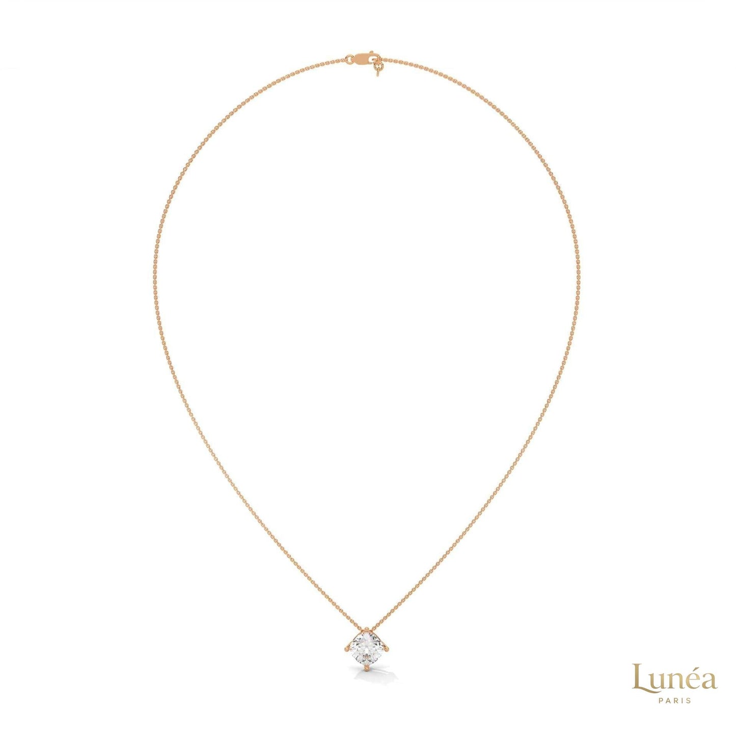 2.5 CT. Cushion Lab Diamond Pendant