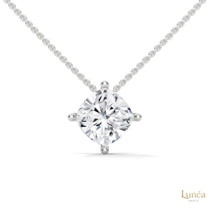 2.5 CT. Cushion Lab Diamond Pendant