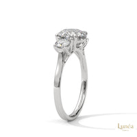 2.5 Ct. Three-Stone Lab Diamond Engagement Ring