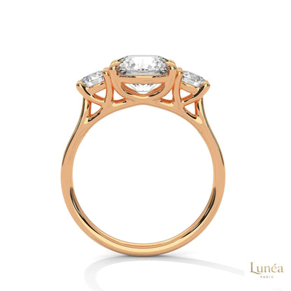 2.5 Ct. Three-Stone Lab Diamond Engagement Ring