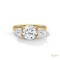 2.5 Ct. Three-Stone Lab Diamond Engagement Ring