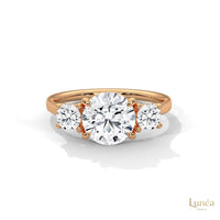 2.5 Ct. Three-Stone Lab Diamond Engagement Ring