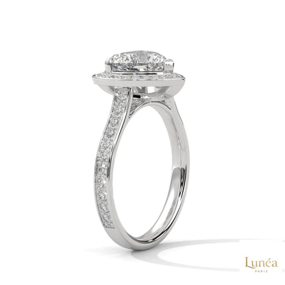 2.50 Ct. Heart Halo Diamond Engagement Ring