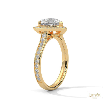 2.50 Ct. Heart Halo Diamond Engagement Ring