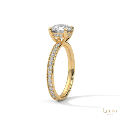 2.50 Ct. Lab Diamond Ring with Hidden Halo