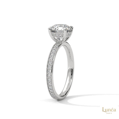 2.50 Ct. Lab Diamond Ring with Hidden Halo