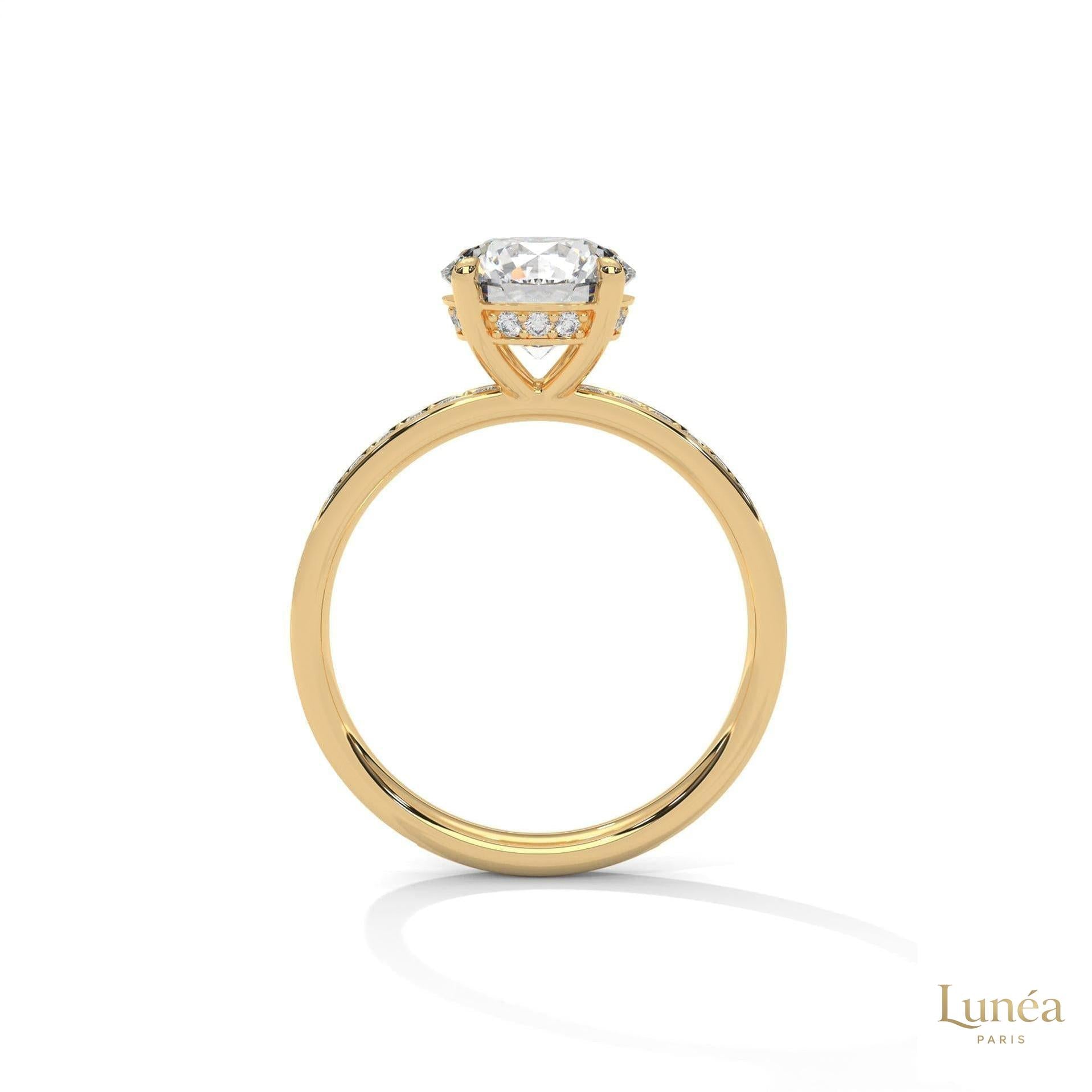 2.50 Ct. Lab Diamond Ring with Hidden Halo