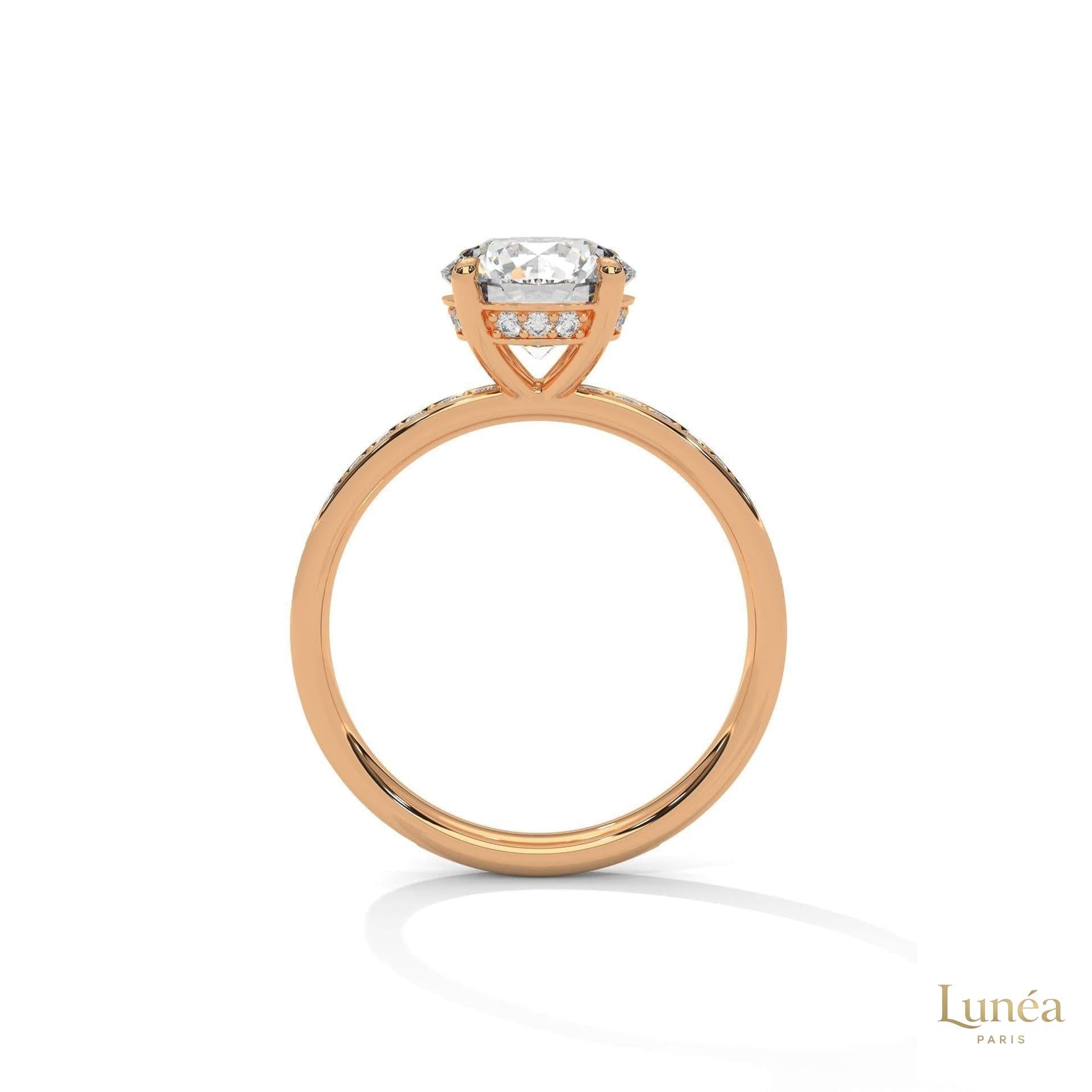 2.50 Ct. Lab Diamond Ring with Hidden Halo