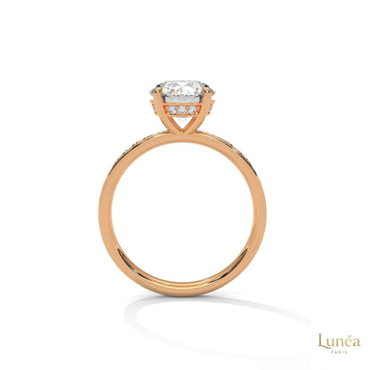 2.50 Ct. Lab Diamond Ring with Hidden Halo