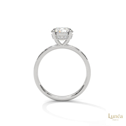2.50 Ct. Lab Diamond Ring with Hidden Halo