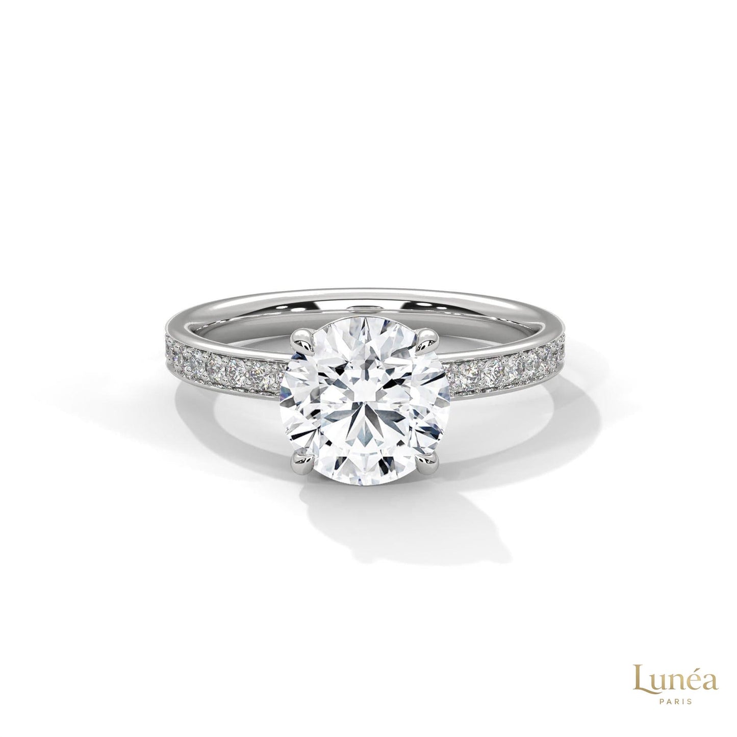 2.50 Ct. Lab Diamond Ring with Hidden Halo
