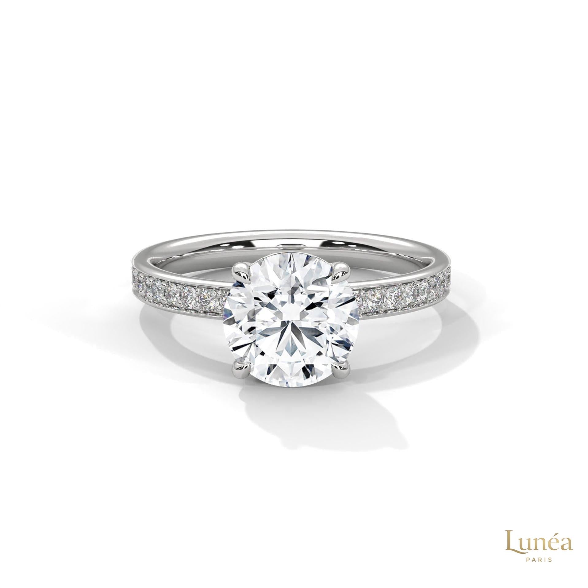 2.50 Ct. Lab Diamond Ring with Hidden Halo
