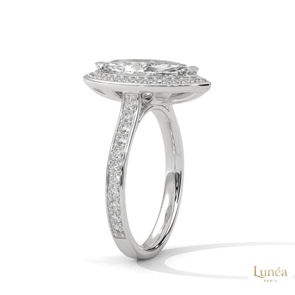 2.50 Ct. Marquise Halo Diamond Ring